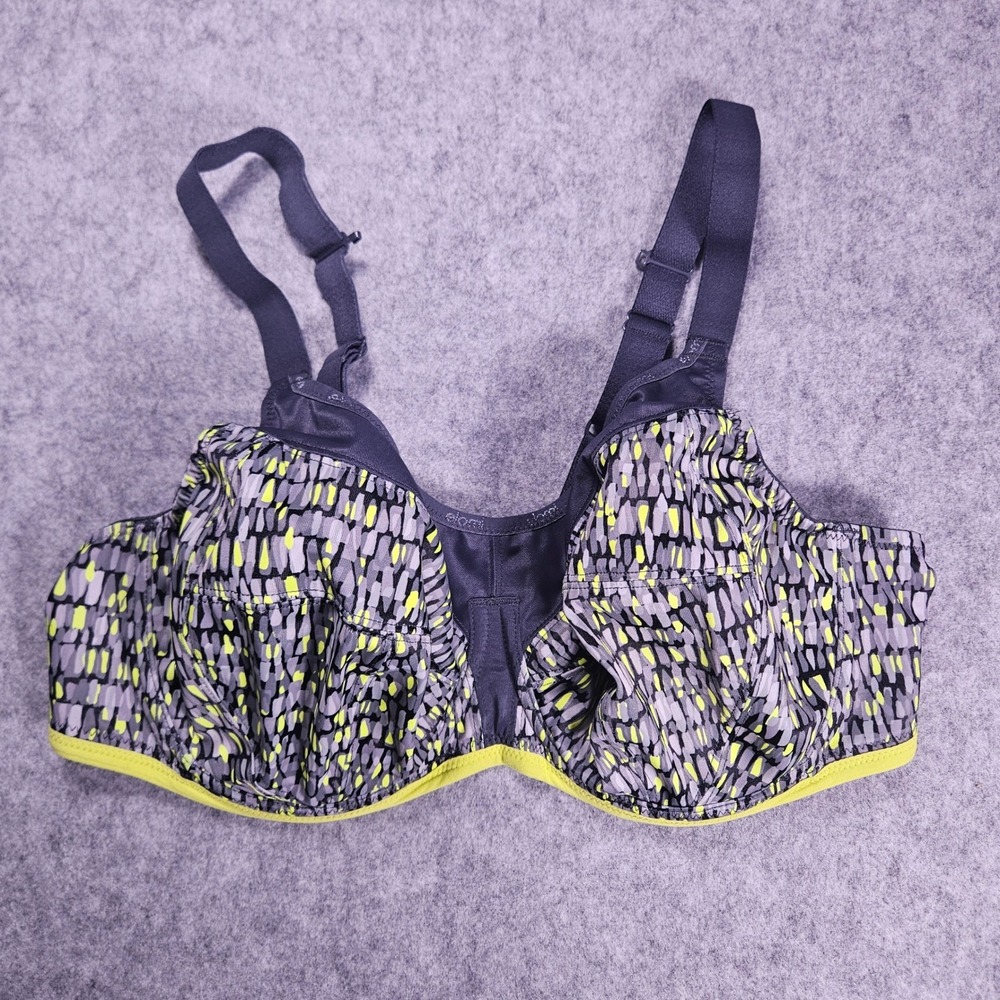 Elomi Womens Energise Underwire High Impact Sports Bra EL8042 Gym Plus Sz 36DD